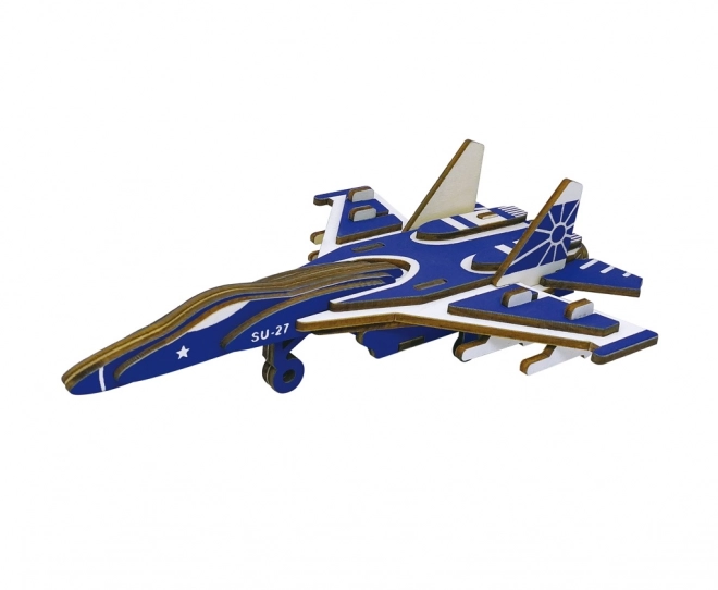 Woodcraft 3D-Puzzle Kampfflugzeug SU-27