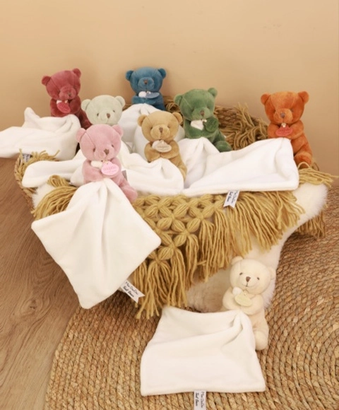 Kleiner Plüschbär mit Decke 10 cm