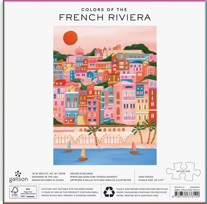 Puzzle Farben der Französischen Riviera 1000 Teile