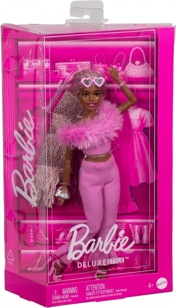 Barbie Deluxe Style – rosa flauschiges Set