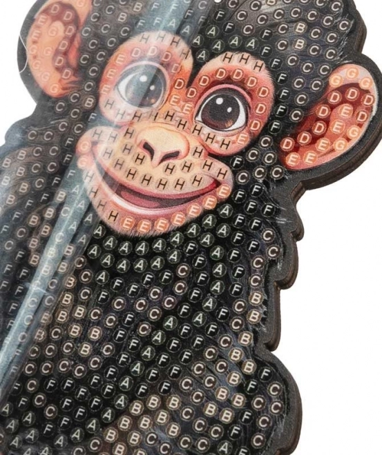 Diamantmalerei Dschungel: Schimpanse