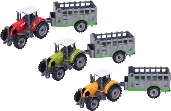 Metalltraktor mit Umzäunung 19 cm
