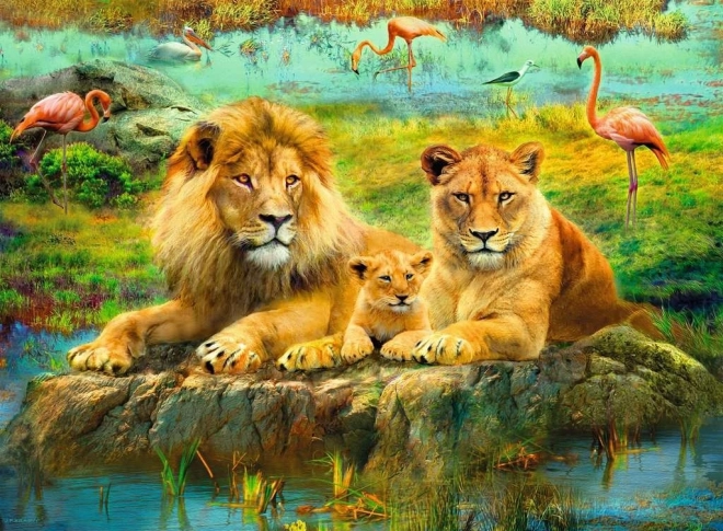 Ravensburger Puzzle Löwen in der Savanne 500 Teile