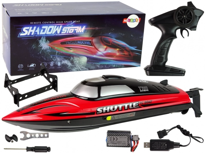 Ferngesteuertes Motorboot Rot