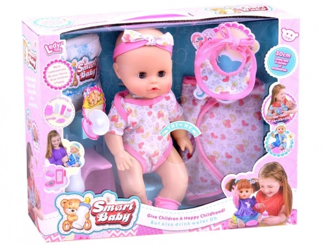 Interaktive Baby-Puppe mit Geräuschen und Funktionen – rosa