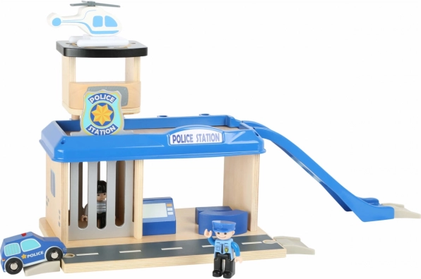 Kleine Fuß Holz Polizeistation mit Zubehör