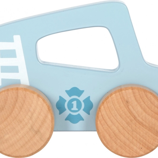 Kleines blaues Holzauto für Kinder Small Foot