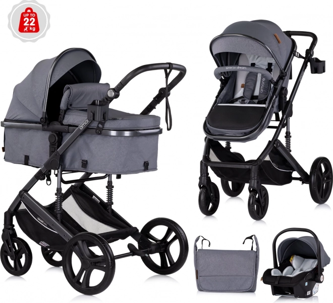 Kombikinderwagen Amore 2v1 Cloud Grey