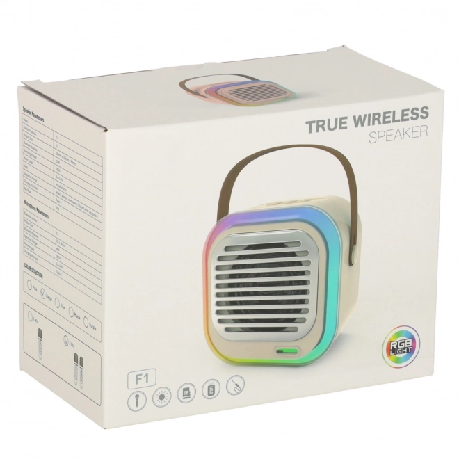 Karaoke Lautsprecher USB Bluetooth Creme
