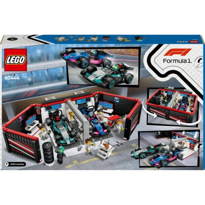 Lego City F1-Garage und Rennboliden Mercedes-AMG und Alpine