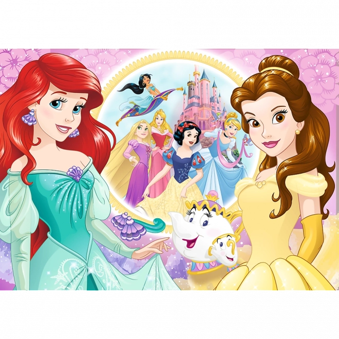 Disney Prinzessin Glitzerpuzzle 100 Teile – Erinnerungen von Belle und Ariel