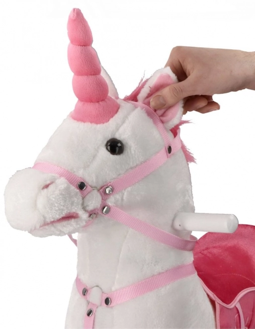 Interaktives Schaukelpferd Weißer Einhorn