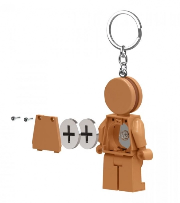 LEGO Schlüsselanhänger Lebkuchenmännchen mit LED-Lampe