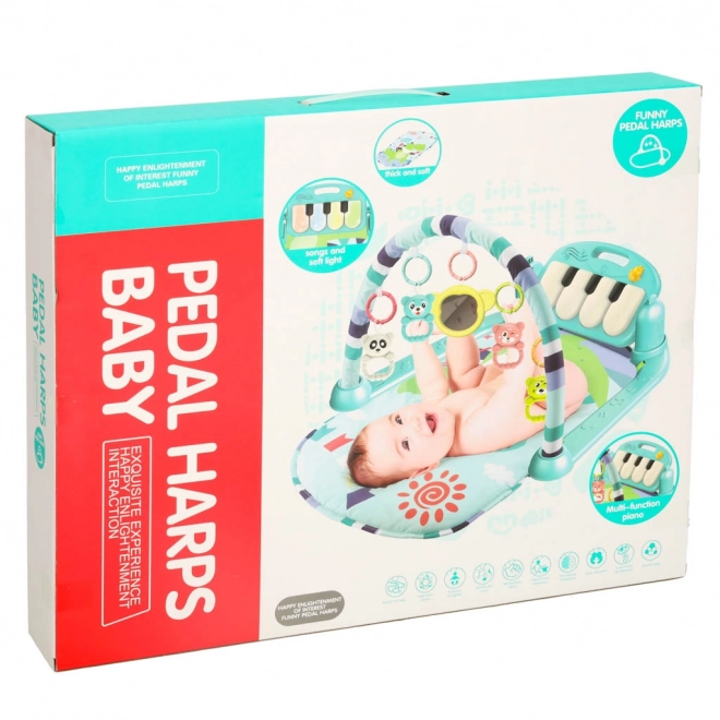 Bildungsmatte für Babys mit Klavier und Rasseln 3in1