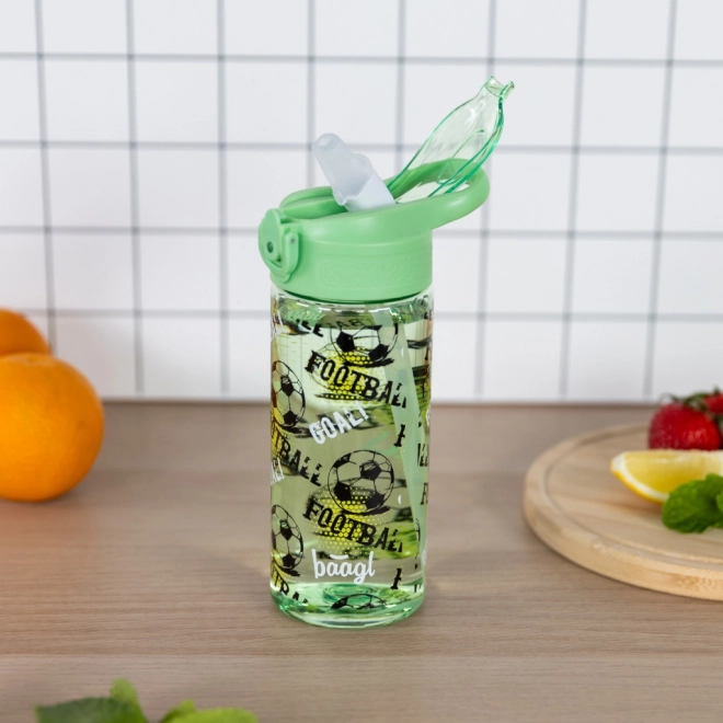 Tritan-Flasche mit Trinkhalm Fußball 500 ml