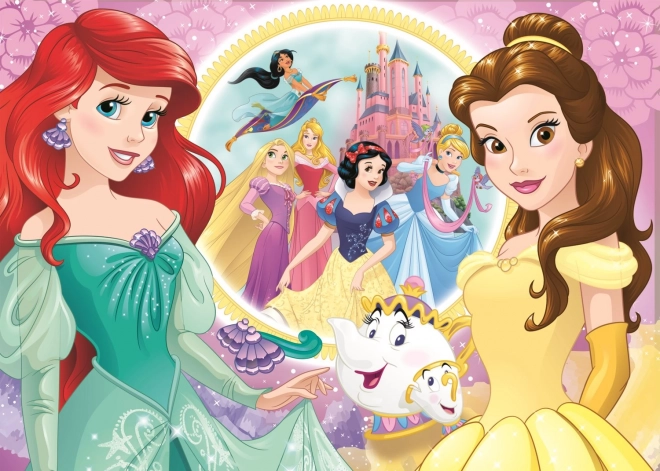 Disney Prinzessin Glitzerpuzzle 100 Teile – Erinnerungen von Belle und Ariel