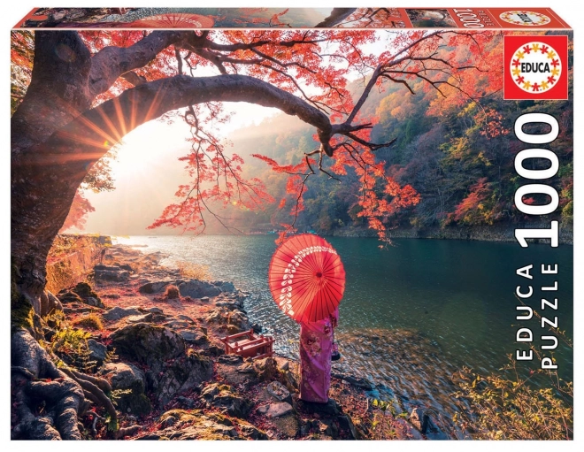 Sunrise über dem Fluss Katsura, Japan Puzzle