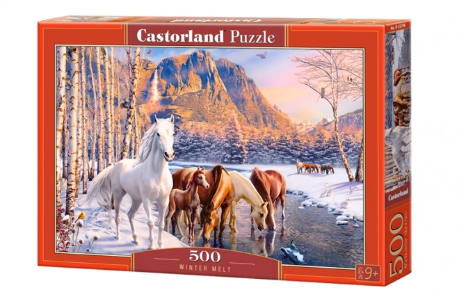 Winterlandschaft Pferde Puzzle