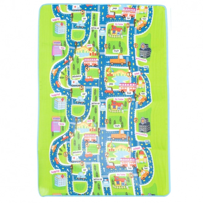Faltbare Spielmatte mit Stadtmotiv 200 x 160 cm