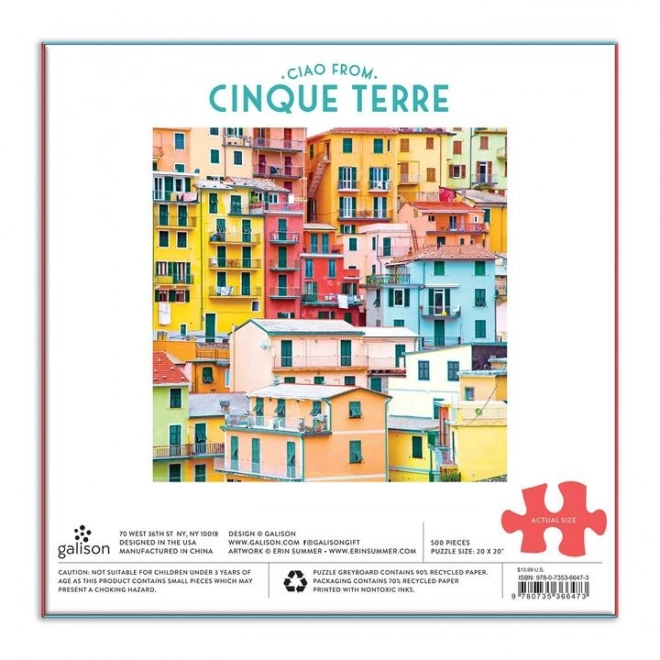 Puzzle Galison Gruß aus Cinque Terre 500 Teile