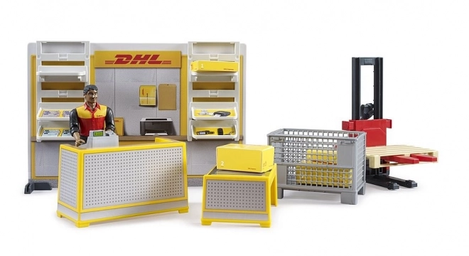 Bruder BWORLD Paketstation DHL mit Zubehör