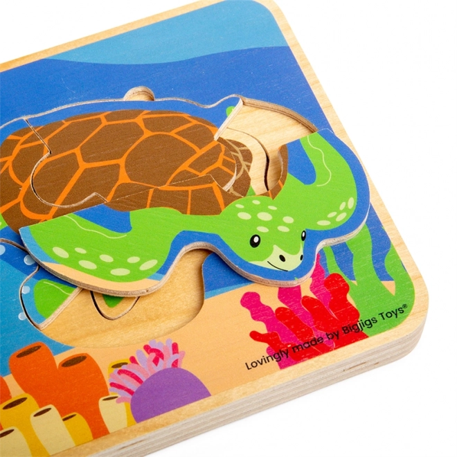 Bigjigs Toys Lebenszyklus-Puzzle Schildkröte