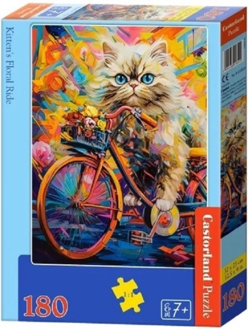 Puzzle Katze auf Fahrrad 180 Teile