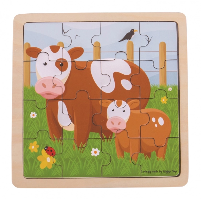 Bigjigs Toys Puzzle - Kuh und Kalb