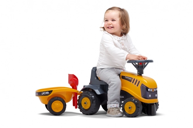 Baby JCB Rutschauto mit Anhänger und Spielzeugset Gelb