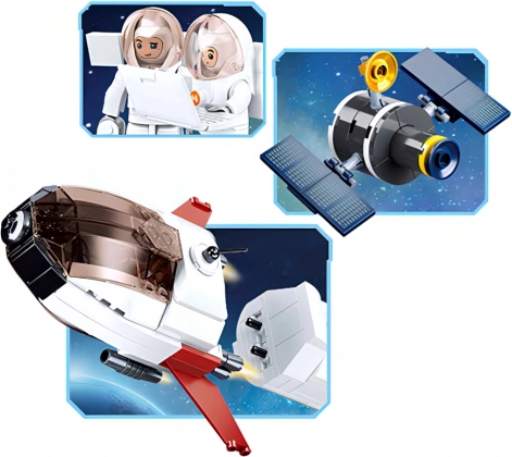 Realistische Weltraummission mit 3 Minifiguren