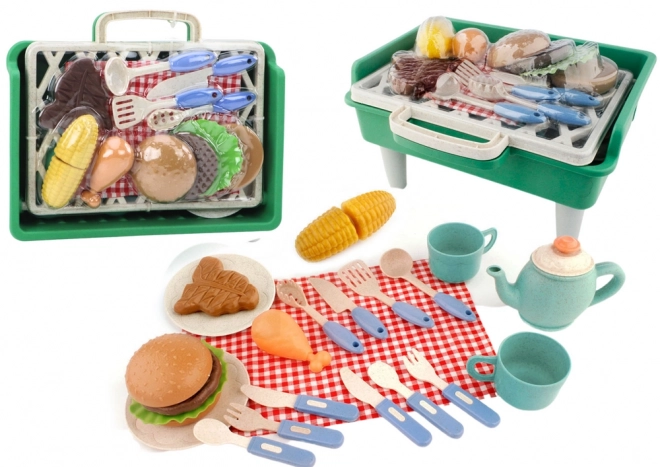 Kinder Grillset mit Geschirr und Zubehör