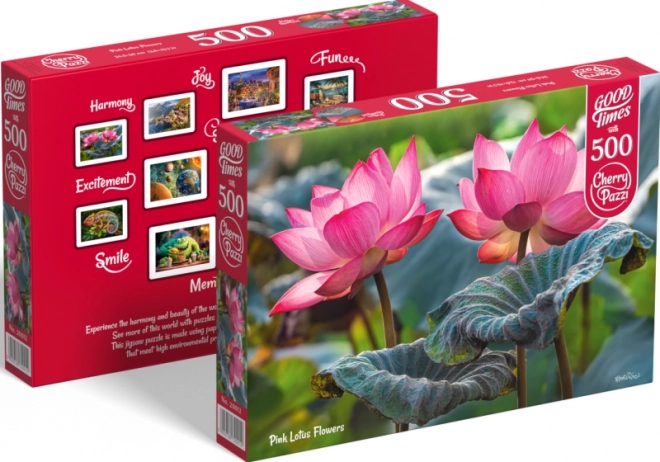 Puzzle Rosa Lotusblüten 500 Teile