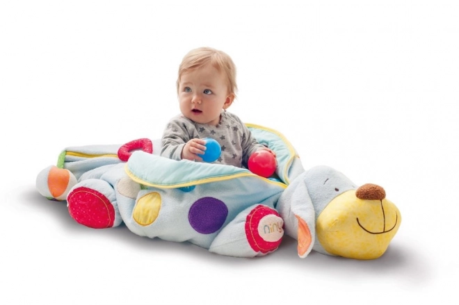 Multifunktionaler Kuschelhund mit Bällen