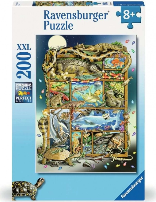 Riesiges 200-teiliges Fische und Reptilien Puzzle