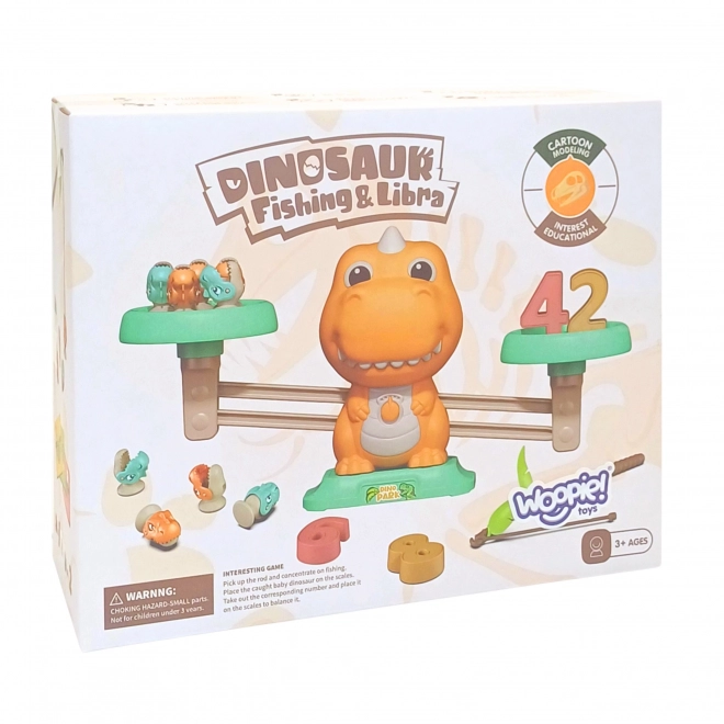 Balancierspiel Dino-Angeln und Mathematikset von Woopie