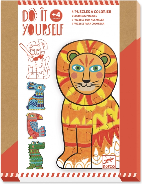 DJECO DIY Puzzle Tiere