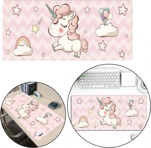 Gummimatte für den Tisch mit Einhorn 80 x 30 cm