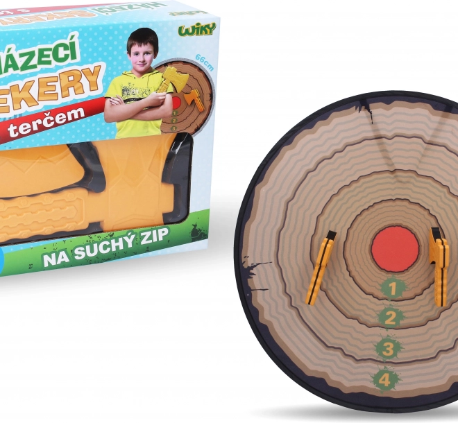 Große Wurfaxt Set mit Zielscheibe