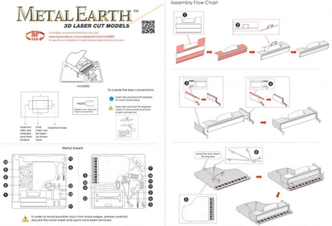 Metal Earth 3D-Puzzle Klavier