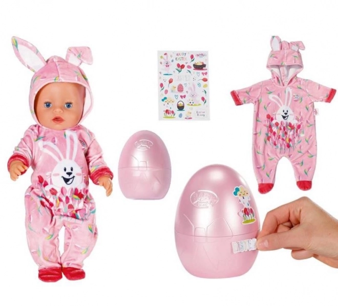BABY born Osterei mit Outfit und Aufklebern
