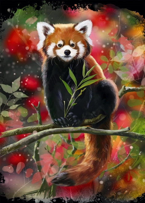 Puzzle Roter Panda auf dem Zweig 1000 Teile