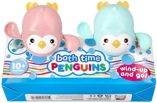 Niedliche Aufzieh-Pinguine für die Badewanne