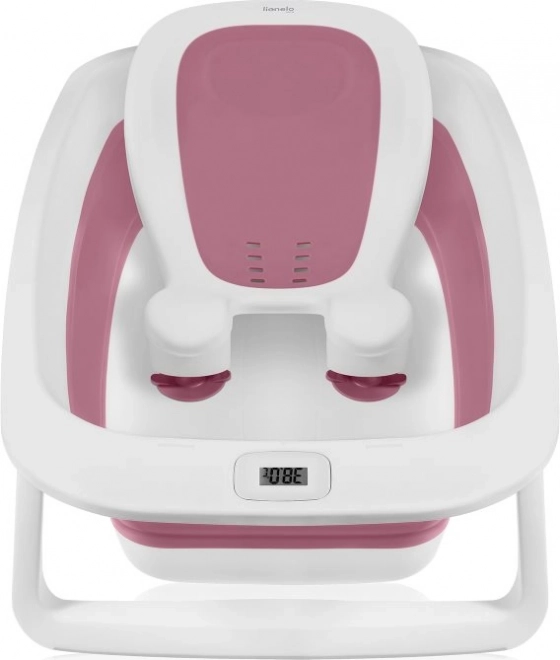 Lionelo Faltbare Wanne mit Thermometer und Liege Pink Magnolia