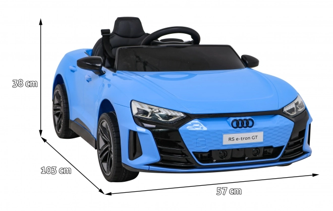 Audi RS E-Tron GT elektrisches Kinderauto mit Fernbedienung und 4x4 Antrieb – Blau