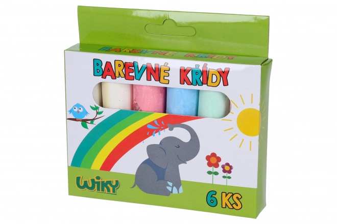 Bunte Straßenkreide, 6 Stück