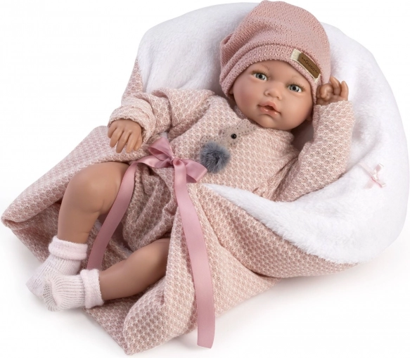 Guca Blanca – realistische Babypuppe mit Geräuschen, weicher Stoffkörper, 38 cm