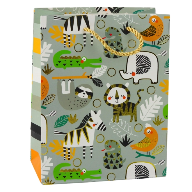 Papiergeschenktasche Safari Tiere