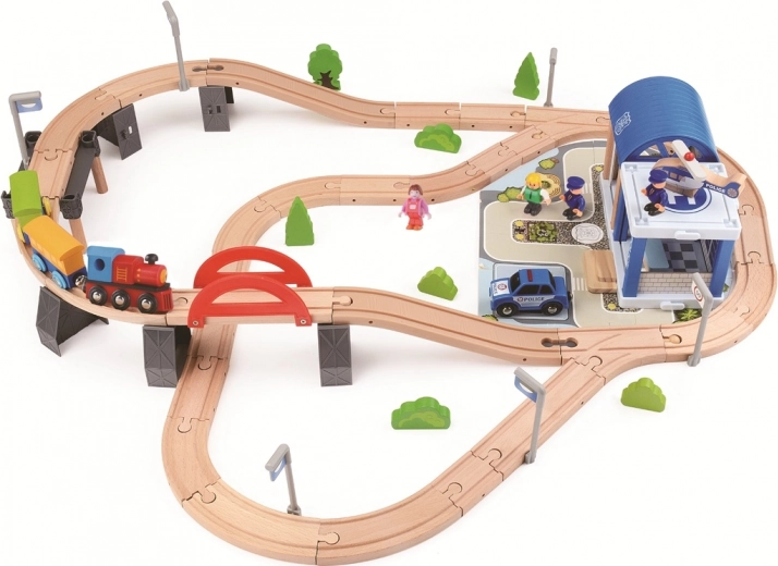 2Kids Toys Holz-Eisenbahn Stadt, 90 Teile