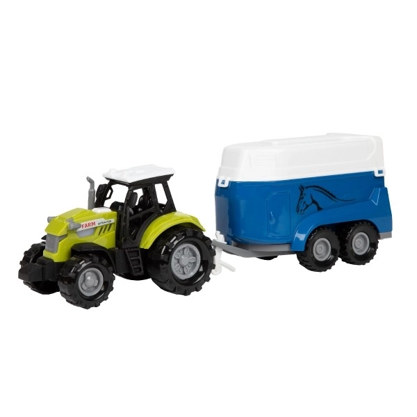 Traktor mit pferdetransporter mit licht und sound