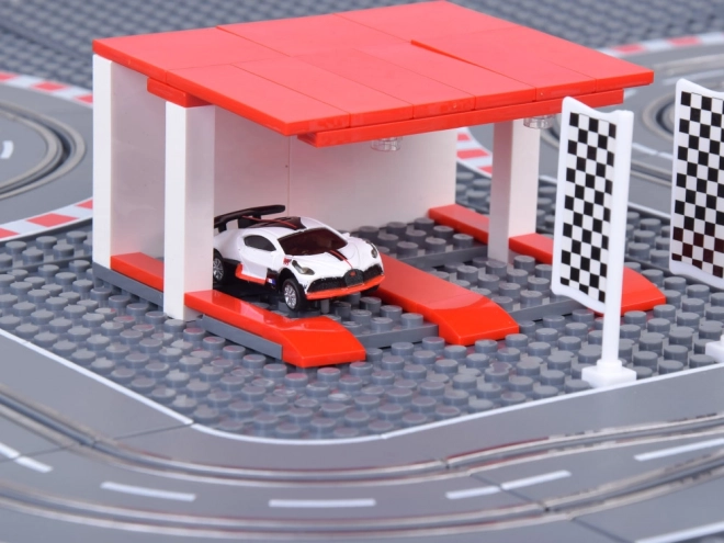 Bugatti Rennstrecke Spielzeug mit Bausteinen